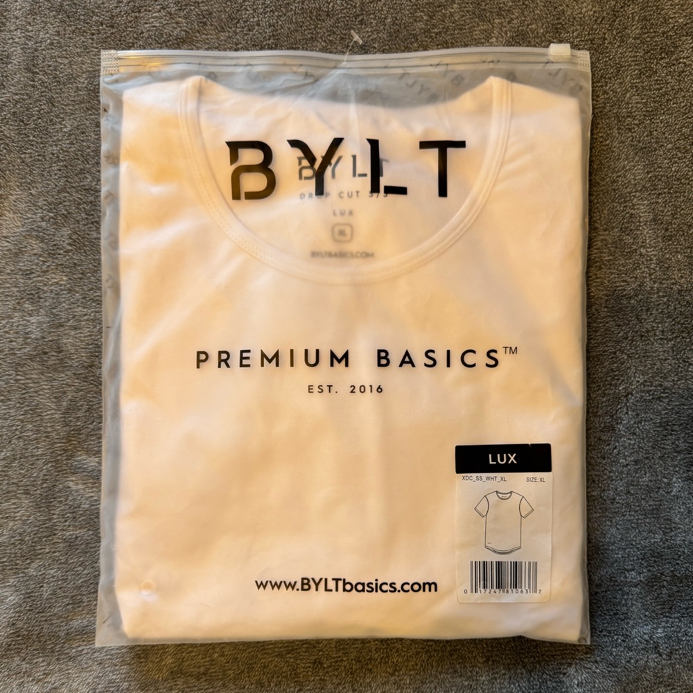 BYLT Basics Men's Basic Crew Lux T-Shirt - White - XL